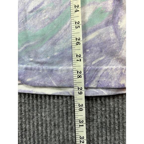 Vtg TieDye Leopard Puff Paint Shoulder Pads, Women's XXL TShirt, Made in USA - Picture 9 of 9